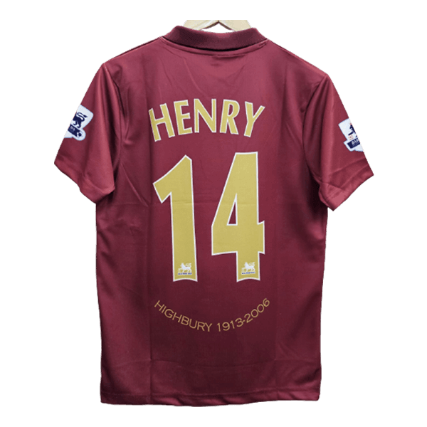 Arsenal Henry 2005-06 Embroidery Home Jersey Retro Collection